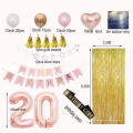 Pink And Gold Birthday Party Supplies Balloon Garland Kit Pink Happy Birthday Banners for Birthday Supplies